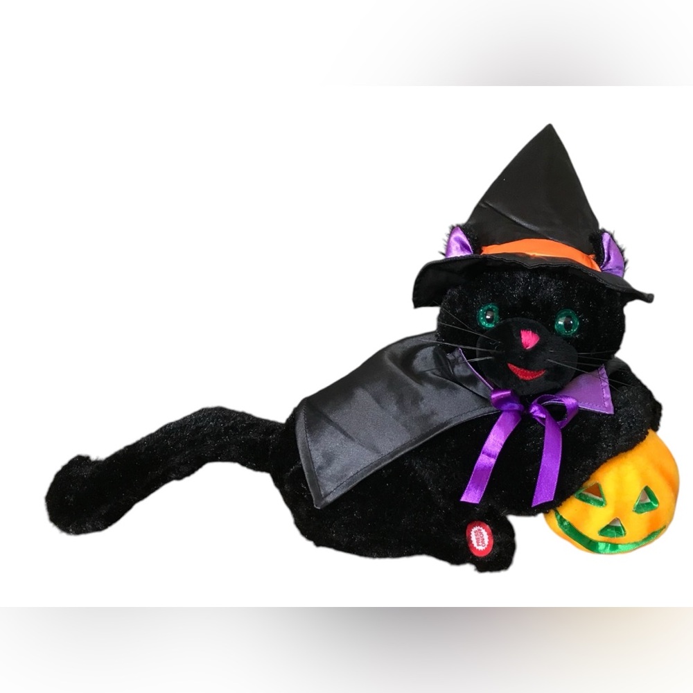 Halloween 2007 Avon Plush Musical Witch Black Cat animated "Black Magic Woman"
